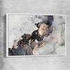 Darkened Gold white framed canvas - part of our high quality canvas abstract wall art collection