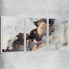 Darkened Gold Set white framed canvas - part of our high quality canvas abstract wall art collection
