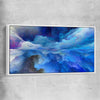 Emerging Blue Energy white framed canvas - part of our high quality canvas abstract wall art collection