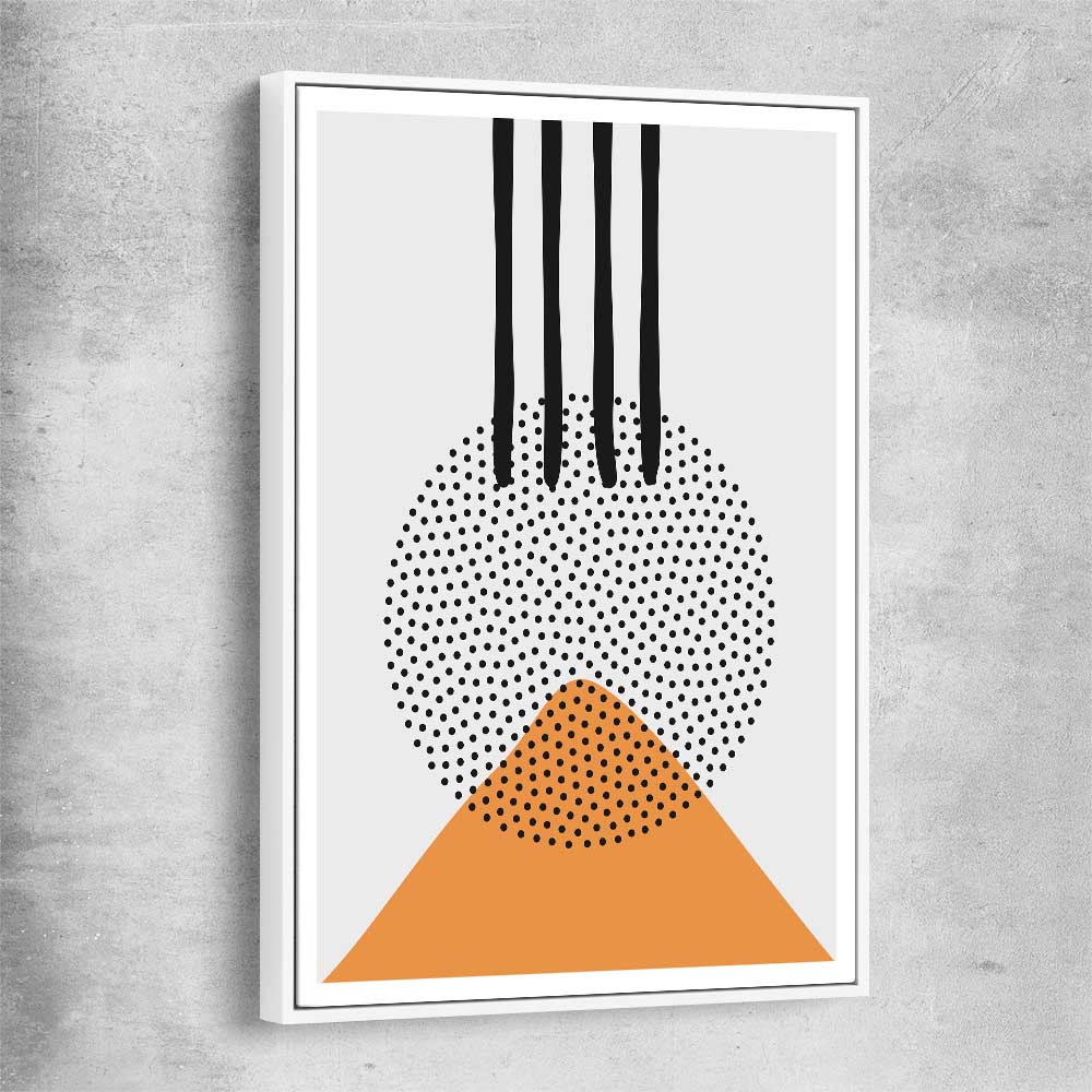 Formations One white framed canvas - part of our high quality canvas abstract wall art collection