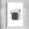 Geometric Dots white framed canvas - part of our high quality canvas abstract wall art collection