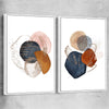Gold Glitter Pair white framed canvas - part of our high quality canvas abstract wall art collection