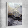 Gold Strokes white framed canvas - part of our high quality canvas abstract wall art collection