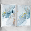 Golden Veins Pair white framed canvas - part of our high quality canvas abstract wall art collection