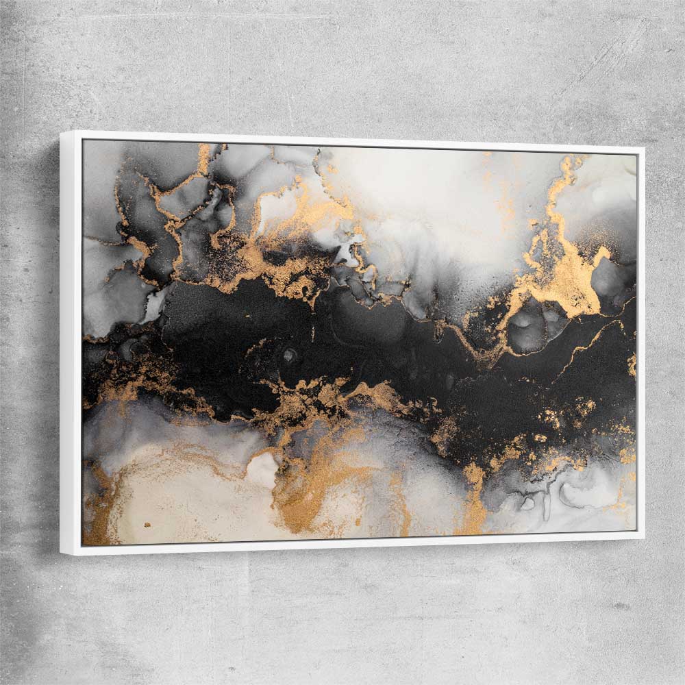 Grey Energy white framed canvas - part of our high quality canvas abstract wall art collection