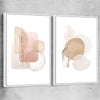 Light Geometric Pair white framed canvas - part of our high quality canvas abstract wall art collection