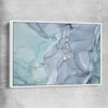 Light Turquoise white framed canvas - part of our high quality canvas abstract wall art collection