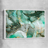 Luxury Turquoise white framed canvas - part of our high quality canvas abstract wall art collection
