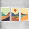 Nature Waves Set white framed canvas - part of our high quality canvas abstract wall art collection