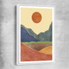 Nature Waves Two white framed canvas - part of our high quality canvas abstract wall art collection