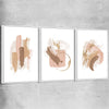 Neutral Strokes Set white framed canvas - part of our high quality canvas abstract wall art collection