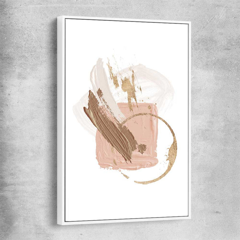 Neutral Strokes Two white framed canvas - part of our high quality canvas abstract wall art collection