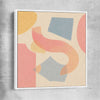 Paper and Pastel white framed canvas - part of our high quality canvas abstract wall art collection