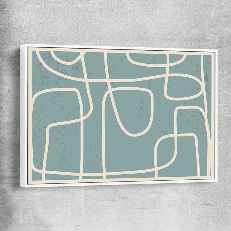 Path of Life white framed canvas - part of our high quality canvas abstract wall art collection
