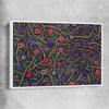 Rebirth's Energy white framed canvas - part of our high quality canvas abstract wall art collection