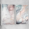 Subtle Pink Pair white framed canvas - part of our high quality canvas abstract wall art collection