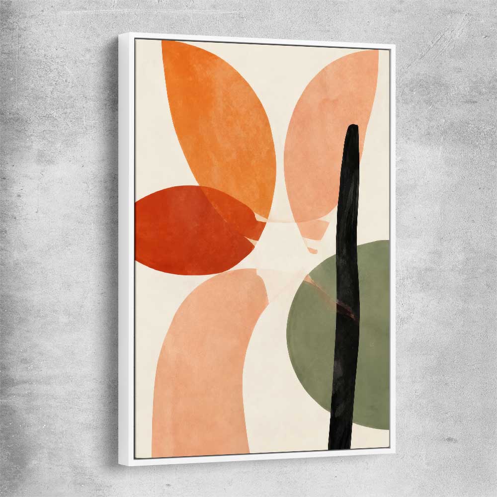 Terra Firma white framed canvas - part of our high quality canvas abstract wall art collection