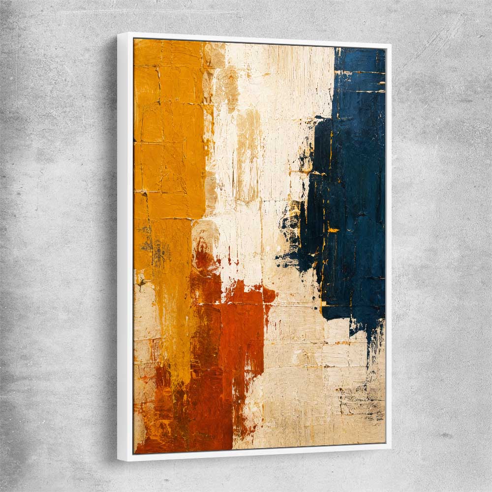 Terra Tide white framed canvas - part of our high quality canvas abstract wall art collection