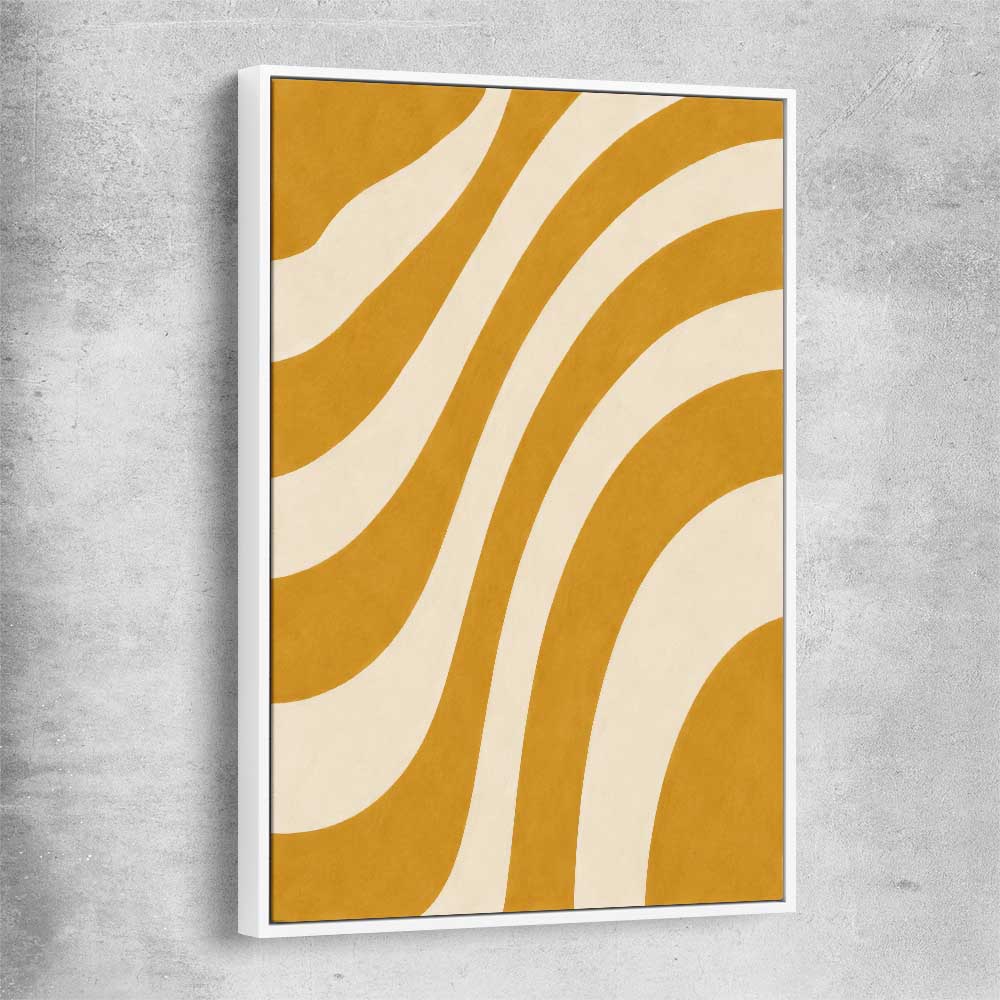Wave Length white framed canvas - part of our high quality canvas abstract wall art collection