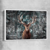 Animal wall art and canvas prints of Highland Stag Portrait with white framed canvas