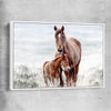 Animal wall art and canvas prints of Horse Love with white framed canvas