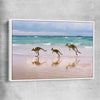 Animal wall art and canvas prints of Kangaroo Family with white framed canvas