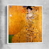 Classic wall art and canvas print of Adele Bloch-Bauer I Gustav Klimt with white framed canvas