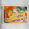 Classic wall art and canvas print of Joy of Life Henri Matisse with white framed canvas