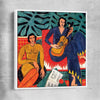Classic wall art and canvas print of Music Henri Matisse with white framed canvas