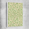 Classic wall art and canvas print of Willow Bough William Morris with white framed canvas