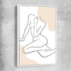 Beige Comfort white framed canvas - part of our high quality fashion canvas wall art and prints collection