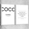 Elegance Beauty Pair white framed canvas - part of our high quality fashion canvas wall art and prints collection