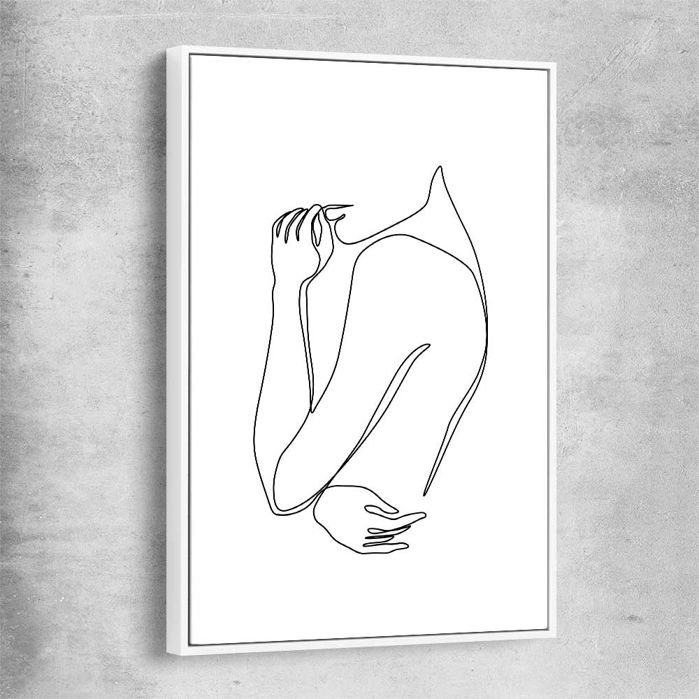 Gentle Hold white framed canvas - part of our high quality fashion canvas wall art and prints collection