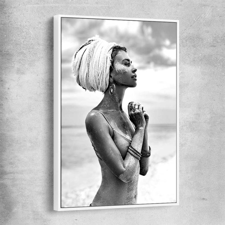 Horizon the Cover white framed canvas - part of our high quality fashion canvas wall art and prints collection