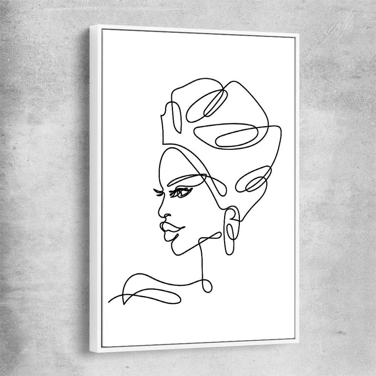 Simple Elegance white framed canvas - part of our high quality fashion canvas wall art and prints collection
