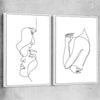 Warmth Pair white framed canvas - part of our high quality fashion canvas wall art and prints collection