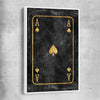 Ace of Spades white framed canvas - part of our high quality fashion canvas wall art and prints collection