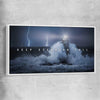 Inspirational wall art print of Stand Tall with white framed canvas