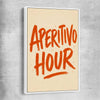 Aperitivo Hour white framed canvas is a colourful and stylish canvas wall art and print suited for the kitchen area