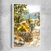 Citrus and Coast white framed canvas is a colourful and stylish canvas wall art and print suited for the kitchen area