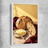 Morning Sourdough white framed canvas is a colourful and stylish canvas wall art and print suited for the kitchen area