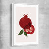 Red Pomegranate white framed canvas is a colourful and stylish canvas wall art and print suited for the kitchen area