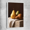 Three Pears white framed canvas is a colourful and stylish canvas wall art and print suited for the kitchen area