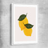 Yellow Lemon white framed canvas is a colourful and stylish canvas wall art and print suited for the kitchen area