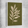 Floral print of Olive Branch with white framed canvas