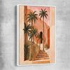Floral print of Palm House with white framed canvas