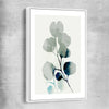 Floral print of Floral Texture One with white framed canvas