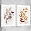 Floral print of Floral Texture Pair with white framed canvas