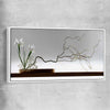 Floral print of Growing Ikebana with white framed canvas
