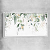 Floral print of Hanging Eucalyptus with white framed canvas